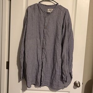 Flax Jeanne Engelhart Linen blue Lilac l Dress Pant Set Wide Leg Lagenlook